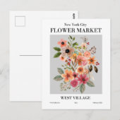 New York Flower Market, West Village Briefkaart (Voorkant / Achterkant)