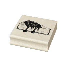 New York Foodie Cherry Cheesecake Slice NYC Stamp Rubberstempel