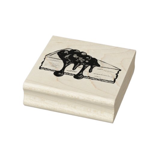 New York Foodie Cherry Cheesecake Slice NYC Stamp Rubberstempel (Stempel)