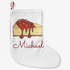 New York Foodie NYC Cherry Cheesecake Slice Kleine Kerstsok