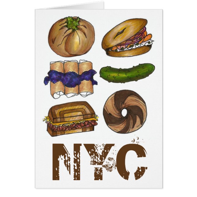 New York Foodie NYC Jewish Deli Pickle Bagel Knish (Voorkant)