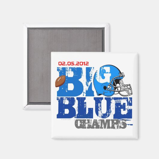 New York Football Champs 2012 Magneet (Voorkant / Achterkant)