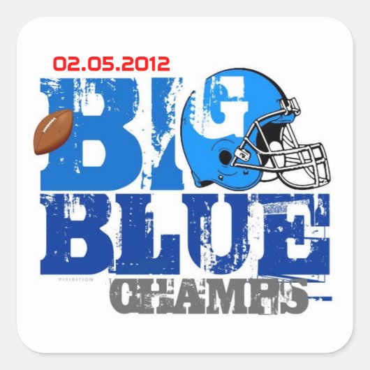 New York Football Champs 2012 Sticker (Voorkant)