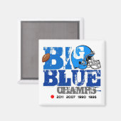 New York Football Champs Years Magnet (Voorkant / Achterkant)