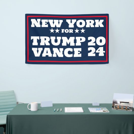 New York for Trump Vance 2024 Banner (Beurs)