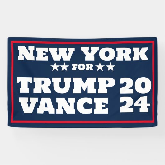 New York for Trump Vance 2024 Banner (Horizontaal)