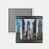 New York Fridge Magnet NY Souvenir Magnet (Voorkant / Achterkant)
