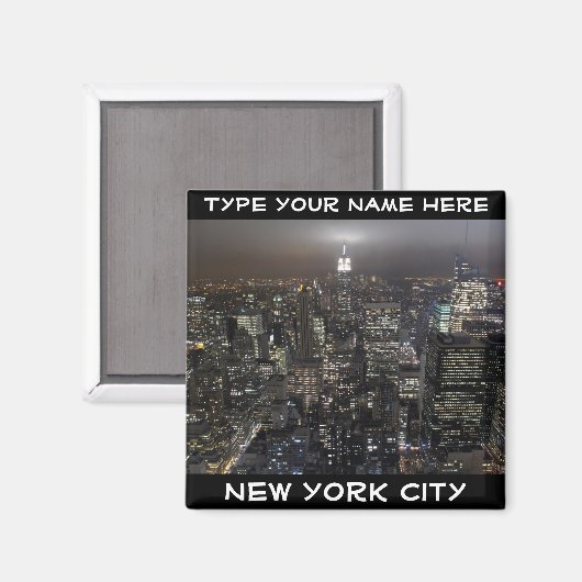 New York Fridge Magnet persoonlijke NYC Magnet (Voorkant / Achterkant)