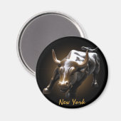 New York Fridge Magnets Bull Statue NYC Souvenirs Magneet (Voorkant / Achterkant)