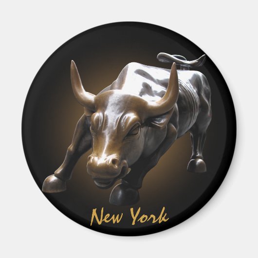 New York Fridge Magnets Bull Statue NYC Souvenirs Magneet (Voorkant)