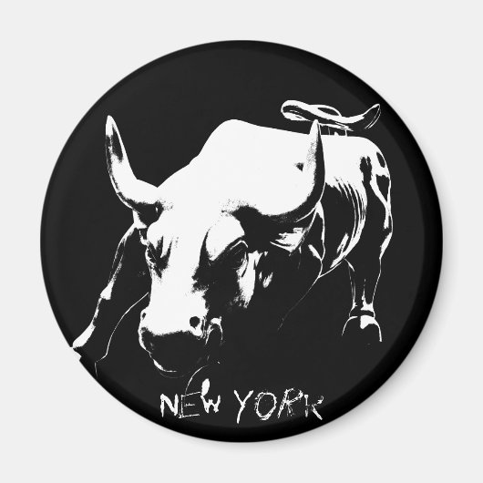 New York Fridge Magnets Bull Statue NYC Souvenirs Magneet (Voorkant)