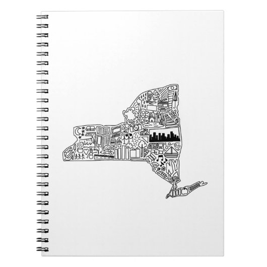 New York Gedetailleerd hulpmiddel Notitieboek (Voorkant)
