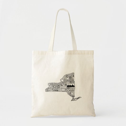 New York Gedetailleerd hulpmiddel Tote Bag (Voorkant)