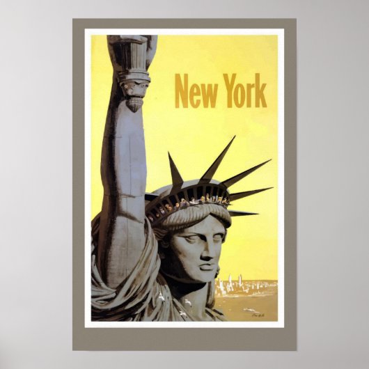 New York  gele achtergrond Poster (Voorkant)