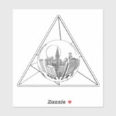New York Geometric Simple Lines White en Black Sticker (Vel)