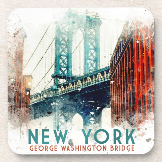 New York, George Washington Bridge, Bier Onderzetter (Voorkant)