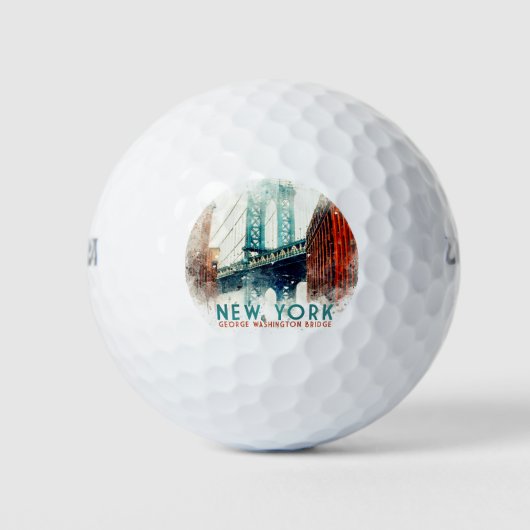 New York, George Washington Bridge, Golfballen (Voorkant)