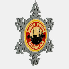 New York German American KerstTree Ornament