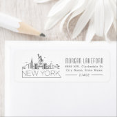New York gestileerde skyline | Etiket (Insitu)