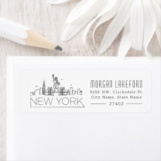 New York gestileerde skyline | Etiket (Insitu)