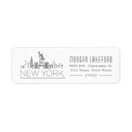New York gestileerde skyline | Etiket
