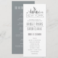 New York gestileerde skyline | Huwelijksprogramma