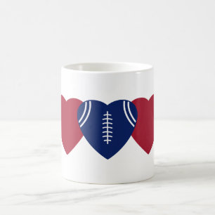 New York Giants Football Heart Design Koffiemok