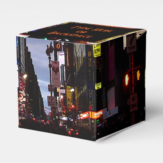 New York Gift Box Gepersonaliseerde Times Square B Bedankdoosjes (Voorkant Zijde)