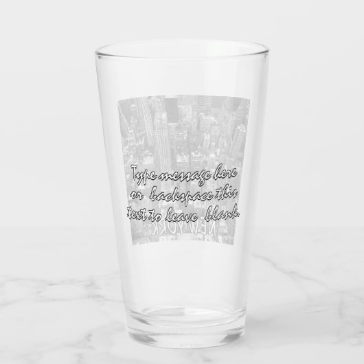 New York Glasses - Gepersonaliseerde New York Souv Glas (Achterkant)