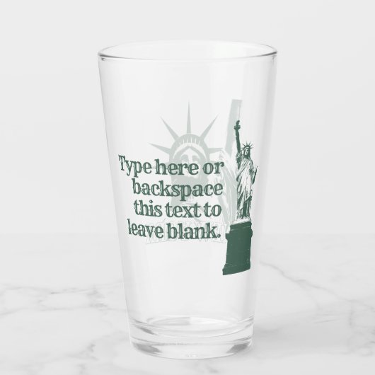 New York Glasses - Gepersonaliseerde New York Souv Glas (Achterkant)