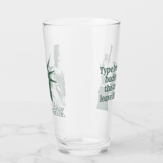 New York Glasses - Gepersonaliseerde New York Souv Glas (Links)