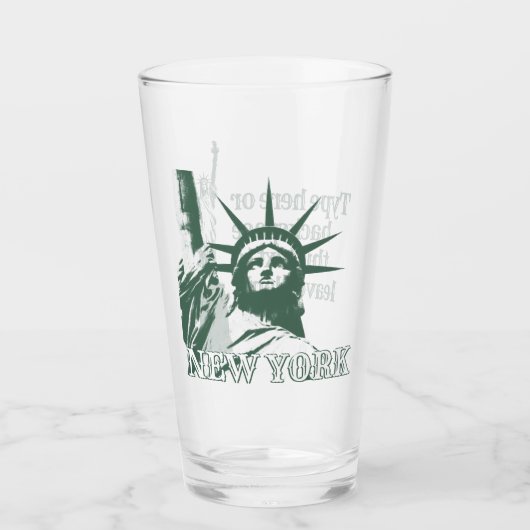 New York Glasses - Gepersonaliseerde New York Souv Glas (Voorkant)