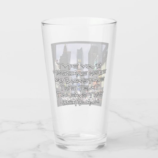 New York Glasses - Gepersonaliseerde New York Souv Glas (Achterkant)