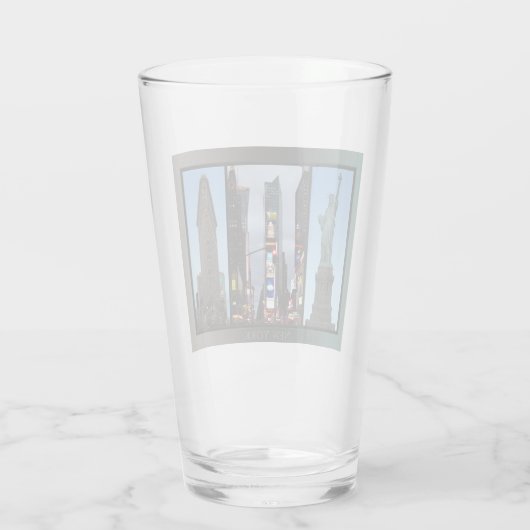 New York Glasses - Gepersonaliseerde New York Souv Glas (Achterkant)