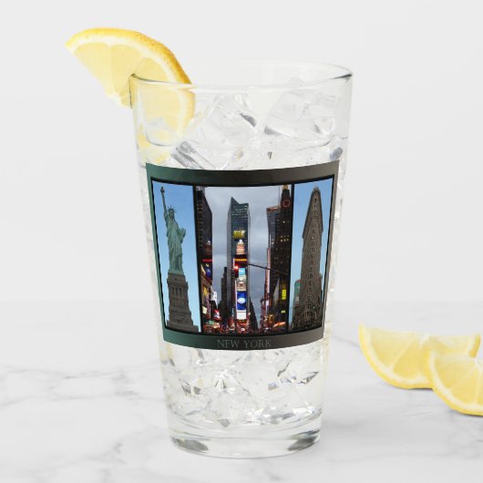 New York Glasses - Gepersonaliseerde New York Souv Glas (Voorkant ijs)