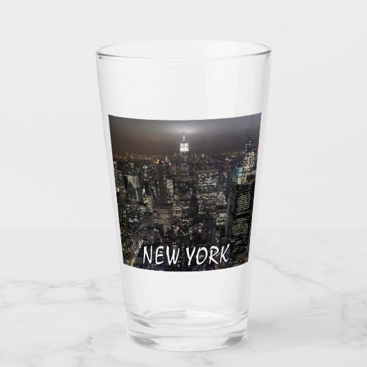 New York Glasses - Gepersonaliseerde New York Souv Glas (Voorkant)