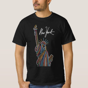 New York Glow: kleurrijke vrijheid T-shirt