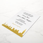 New York Gold Foil Uitnodiging (Gedraaid)