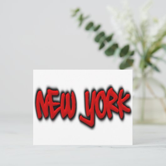 New York Graffiti Briefkaart (Staand voorkant)