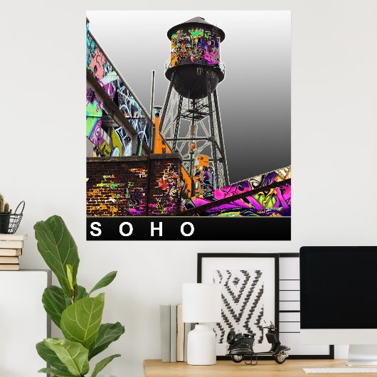 New York graffiti Poster (Thuiskantoor)