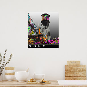 New York graffiti Poster
