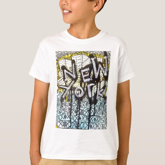 New York Graffiti Scene T-shirt (Voorkant)