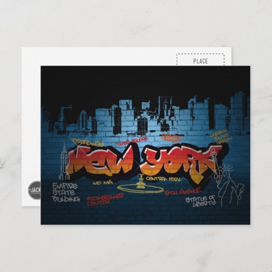 New York Grafitti Briefkaart (Voorkant / Achterkant)
