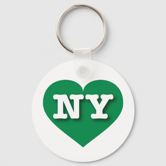 New York Green Heart - Ik hou van NY Sleutelhanger (Voorkant)