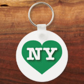 New York Green Heart - Ik hou van NY Sleutelhanger (Voorkant)