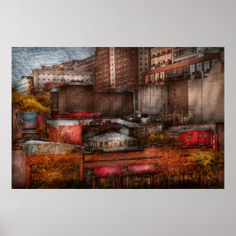New York - Greenwich Village - Abstracte stad Poster
