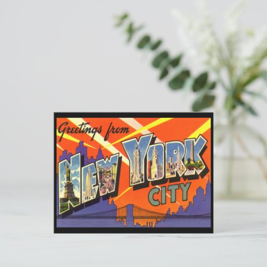New York Groeten Briefkaart (Staand voorkant)