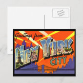 New York  Groeten Briefkaart (Voorkant / Achterkant)