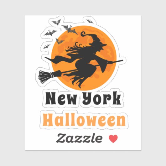 New York Halloween Witch Sticker (Vel)