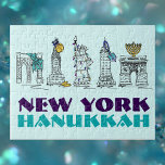 New York Hanukkah Chanukah NYC Jewish Holiday Legpuzzel<br><div class="desc">Puzzle toont een originele illustratie van verschillende NYC-merktekens die "opgekleed" zijn voor Hanukkah. Deze illustratie van Chanoeka is ook beschikbaar op andere producten. Zie je niet wat je zoekt? Hulp nodig bij aanpassingen? Neem contact op met Rebecca om iets voor je te ontwerpen.</div>